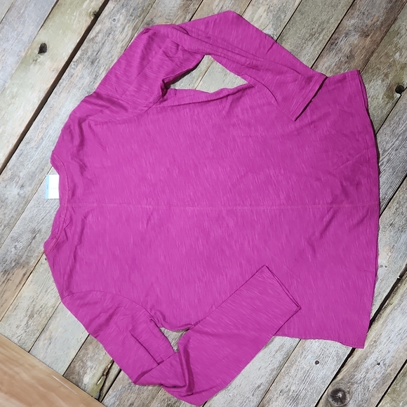 Social Standard by Sanctuary "Dylan Scoop Tee" Magenta Rose sz Large W-593 - Picture 4 of 6